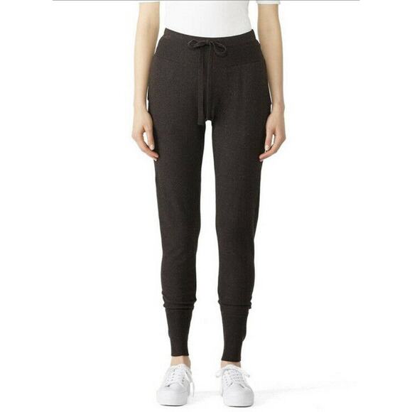 Natori Anthracite Jogger Pants Drawstring Waist High Rise Pockets Knit Large - Picture 4 of 10